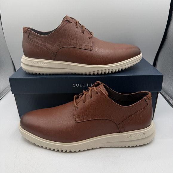 Cole Haan Other - Cole Haan Grand+ Plain Toe Oxfords Men Sz 8.5 M British Tan Leather Shoes C36935